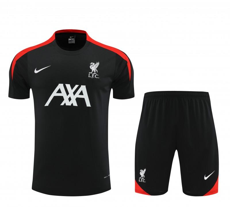 24/25 Liverpool Black Short Sleeve Jeresy+Shorts