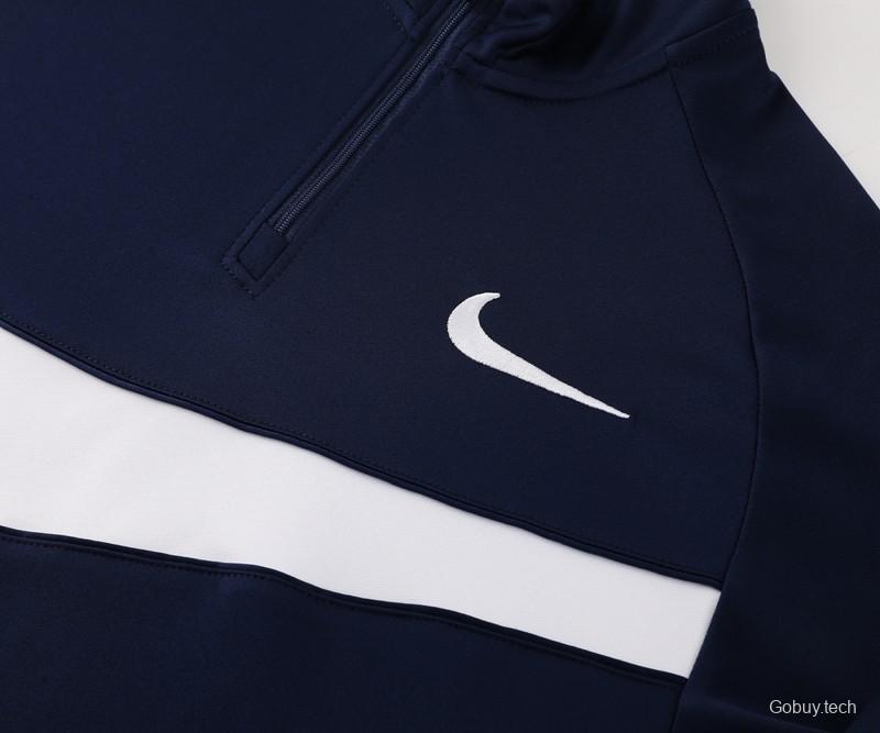 2024 Nike Navy/White Half Zipper Jacket+Pants