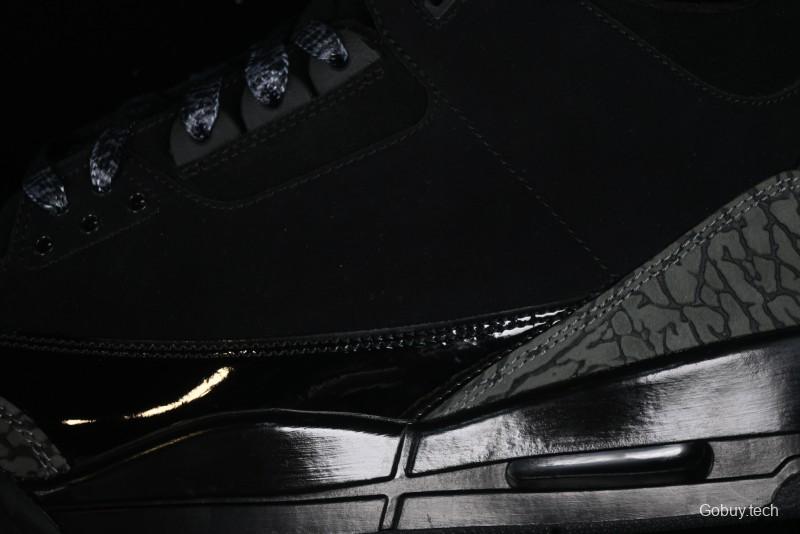 Nike Air Jordan 3 Retro Sneakers in Black with Elephant Print - CK9246-168