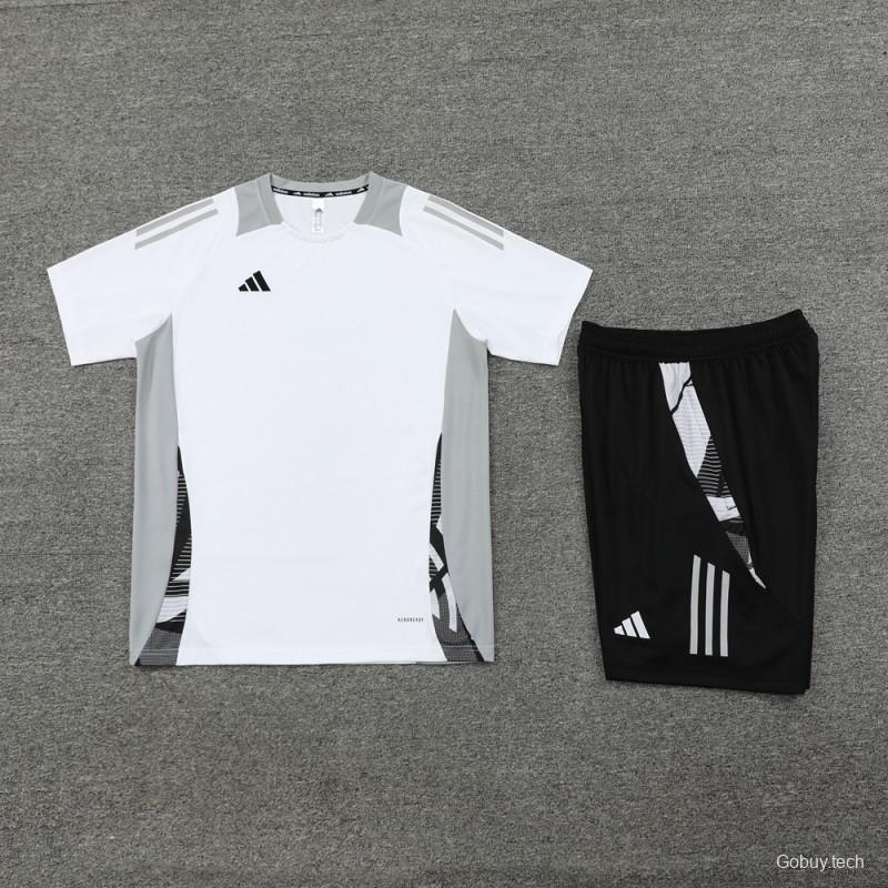 24/25 Adidas White Short Sleeve Jersey+Shorts