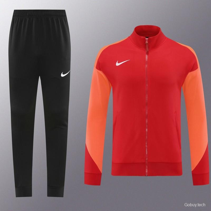 24/25 Nike Orange/Red Full Zipper Jacket +Long Pants