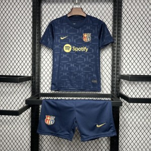 24/25 Kids Barcelona Away Navy Jersey