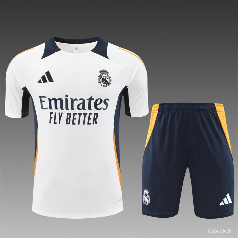 24/25 Real Madrid White Short Sleeve Jersey+Shorts