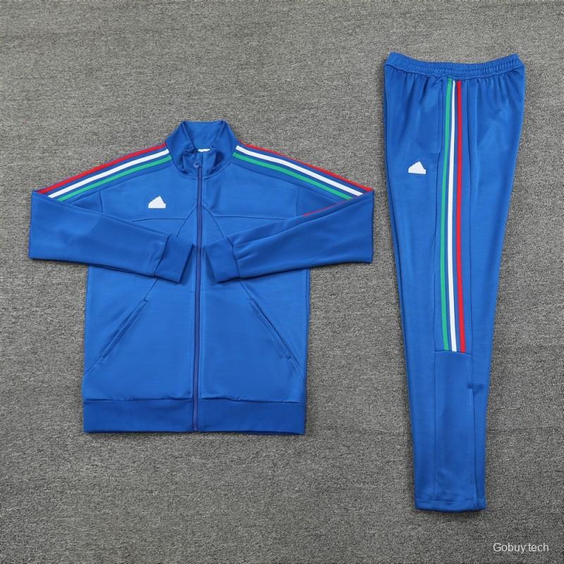 2024 Adidas Blue Full Zipper Jacket +Long Pants