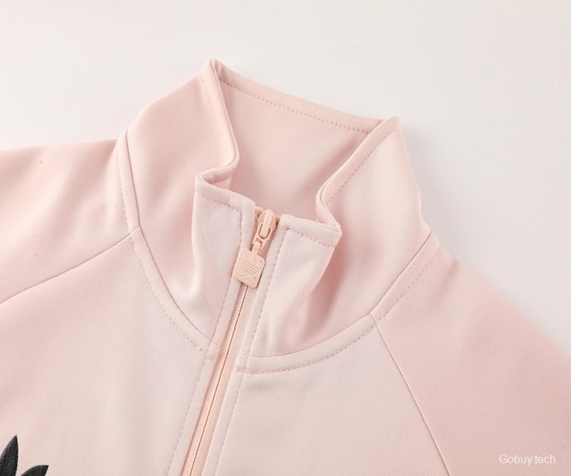 24/25 Real Madrid Light Pink Full Zipper Jacket +Long Pants