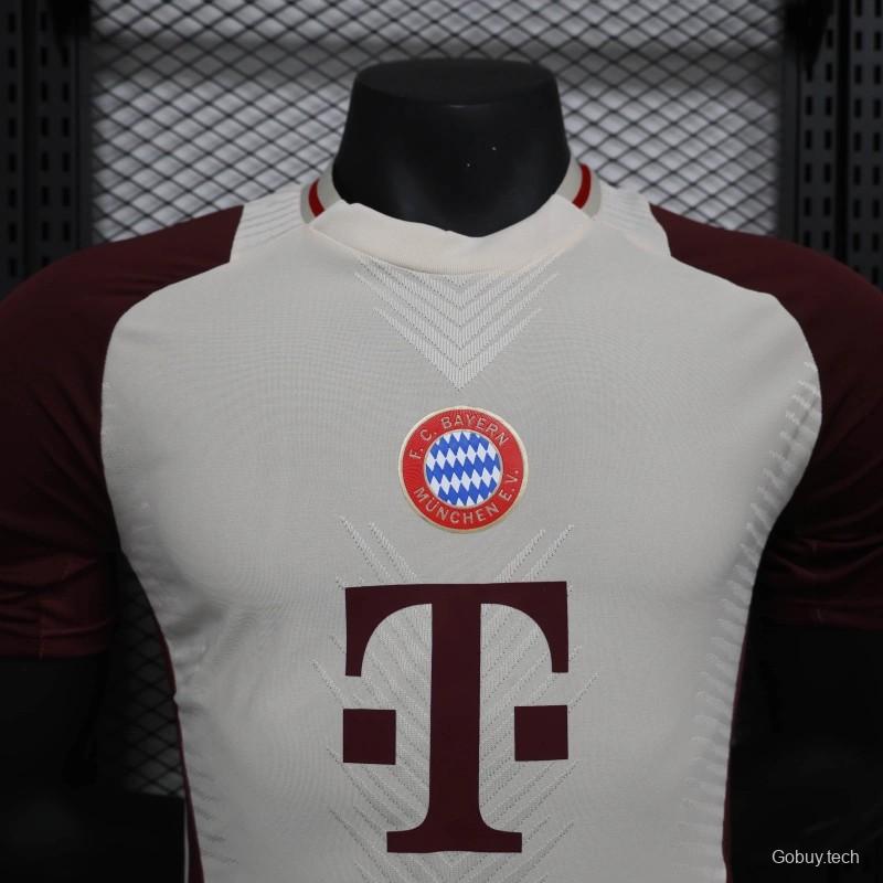 25/26 Player Version Bayern Munich Training White Wine Jersey