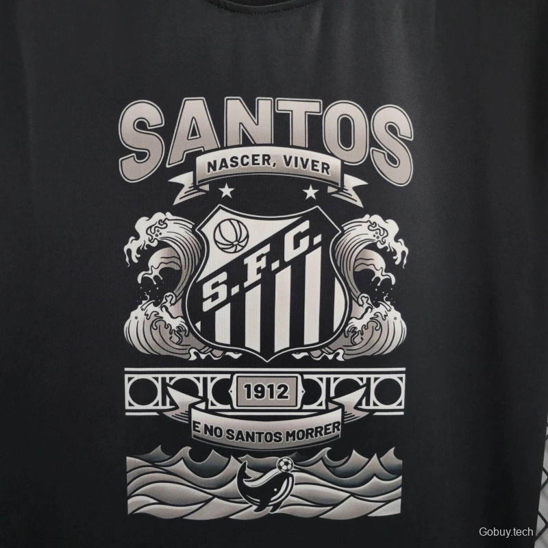 25/26 Santos Black Casual Jersey