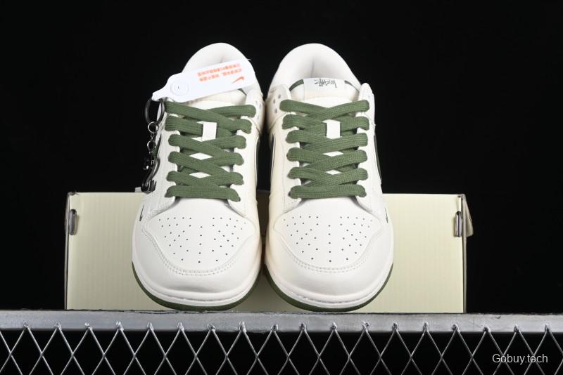 Stussy x Nike SB Dunk Low Anniversary Premium Customized Sneakers - DQ1098-381