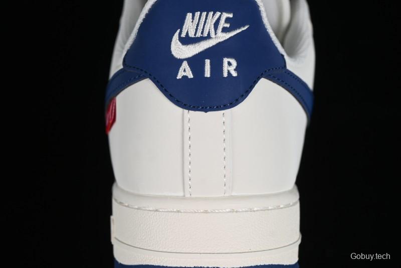 Supreme x Nike Air Force 1 '07 Low Collaboration Dark Blue Casual Sneakers - HD1968-025