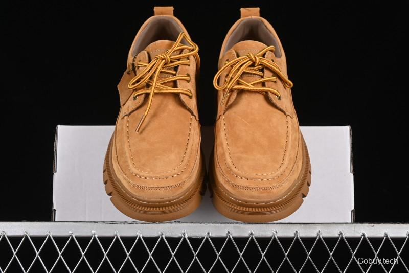 Timberland Low-Top Casual Shoes for Men - 24SS Autumn Collection with Oil-Resistant Italian Leather & Anti-Slip Rubber Outsole - TB73535YELLOW