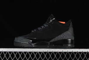 Nike Air Jordan 3 Retro Basketball Shoes in Midnight Black - CT8532-001