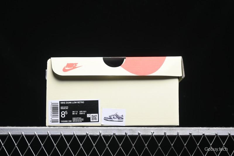 Nike SB Dunk Low Stussy Collaboration - Lace-Up Beige Grey Hook Anniversary High-End Custom Low-Top Casual Skate Shoes - YX5066-206