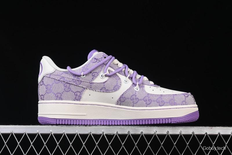 Nike Air Force 1 '07 Low x Gucci Pink Lace-Up Casual Sneakers - BD7700-022
