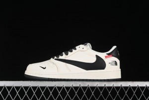 Nike Travis Scott x Fragment Design x Air Jordan 1 Low OG SP AJ1 Supreme North Face Collaboration - DIY1688-004