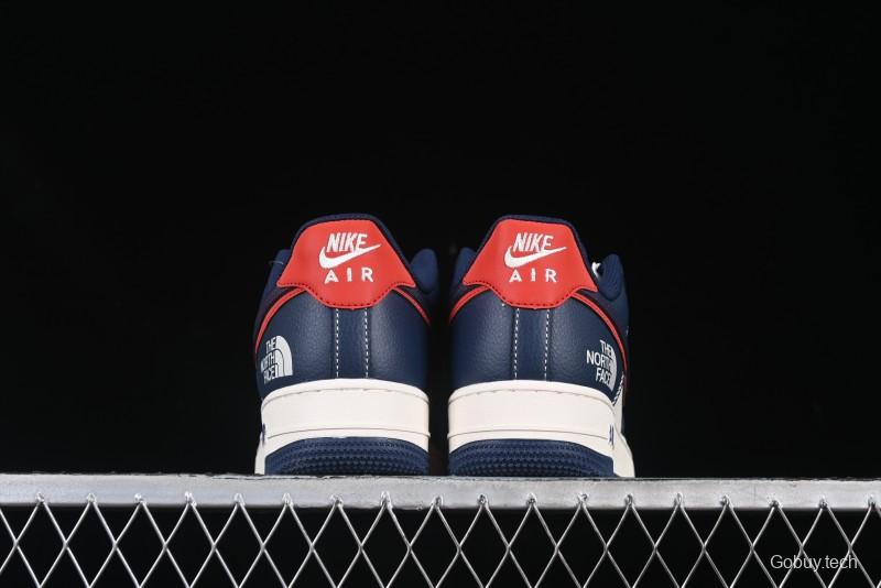 Nike Air Force 1 '07 Low The North Face Collaboration Blue Red Double Swoosh Casual Sneakers - XS1958-521