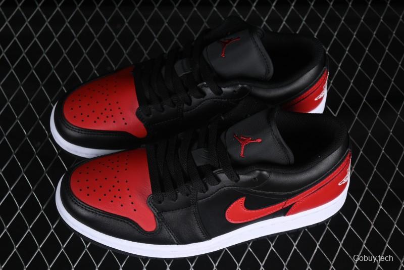 Nike Air Jordan 1 Low AJ1 Red Black Low Top Casual Sneakers - 553558-067