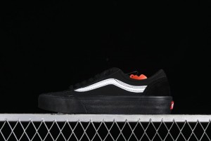 Vans Style 36 SF All Black Skate Shoes with Killer Whale Half-Toe Cap Design - VN0A3MVLB8C