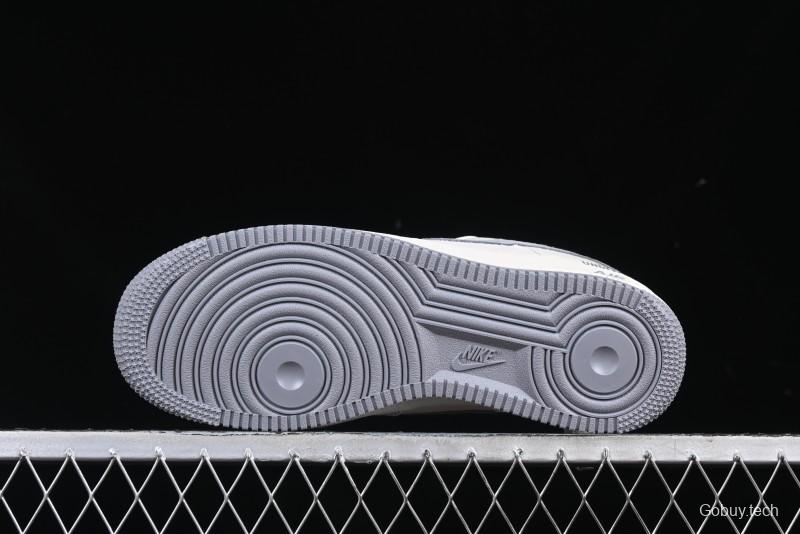 Nike Air Force 1 '07 Low UN Collaboration Pigskin Grey Stitch Low-Top Casual Sneakers - BB7518-018