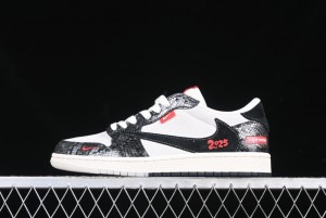 Nike Travis Scott x Fragment Design x Air Jordan 1 Low OG SP AJ1 Collaboration Sneakers - DM9288-010