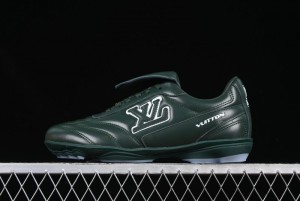 Louis Vuitton Footprint Soccer 2025 Spring Summer Collection Round Toe Lace-Up Low Top Lifestyle Casual Shoes - D.GREEN