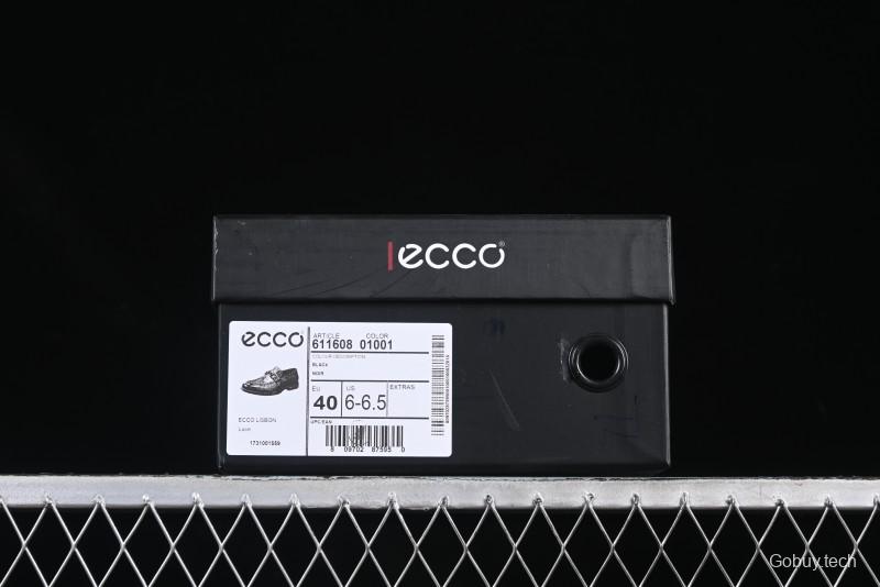 ECCO London Collection Slip-On Business Men's Leather Shoes with Wide Toe Box and Cushioned Sole - 61160801001