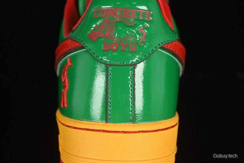 Nike Air Force 1'07 Low Lil Yachty Collaboration Casual Sneakers with Patent Leather and Multicolor Design - IH4383-300