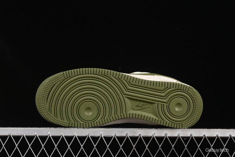 Nike Air Force 1 '07 Low Stussy Collaboration Green Swoosh Gold Embroidery Casual Sneakers - XX3168-151