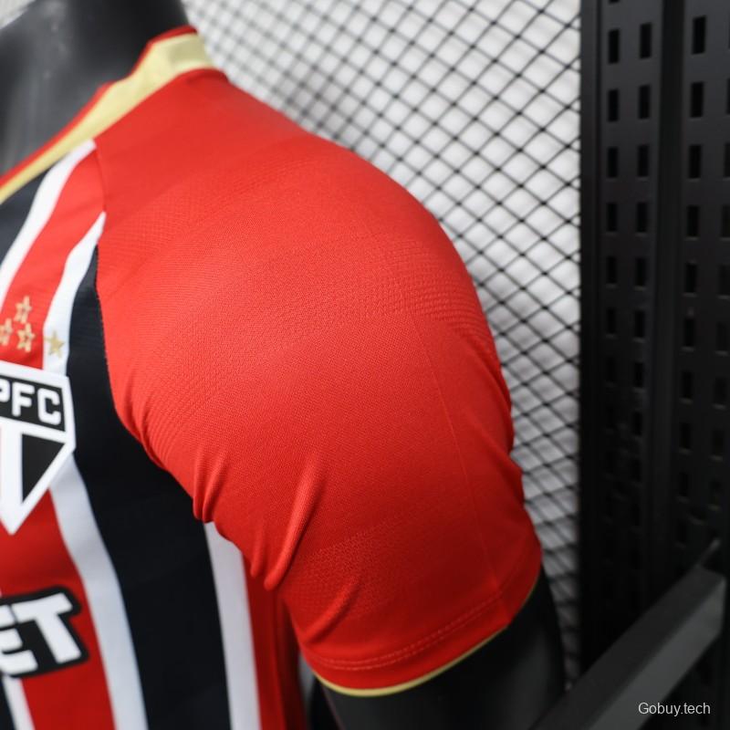 Player Version 25/26 Sao Paulo Home Jersey With Full Sponsors
