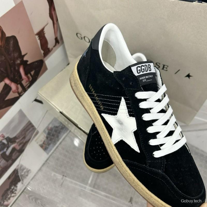 2024 Unisex GGDB Black White Suede Low Top Sneakers MJ00260