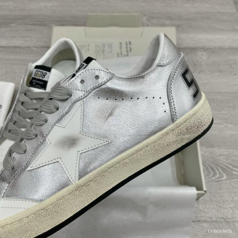 2024 Unisex GGDB White Silver Leather Low Top Sneakers MJ00260