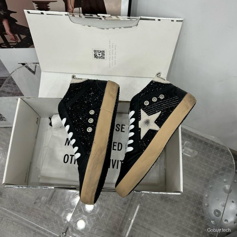 2024 Unisex GGDB Black White Suede High-top Sneakers MJ00300