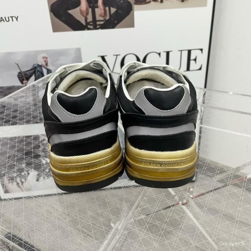 2024 Unisex GGDB Black White Grey Mesh Leather Sneakers