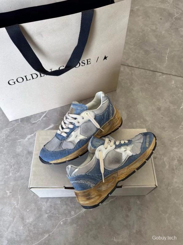 2024 Unisex GGDB Grey Blue Mesh Suede Sneakers