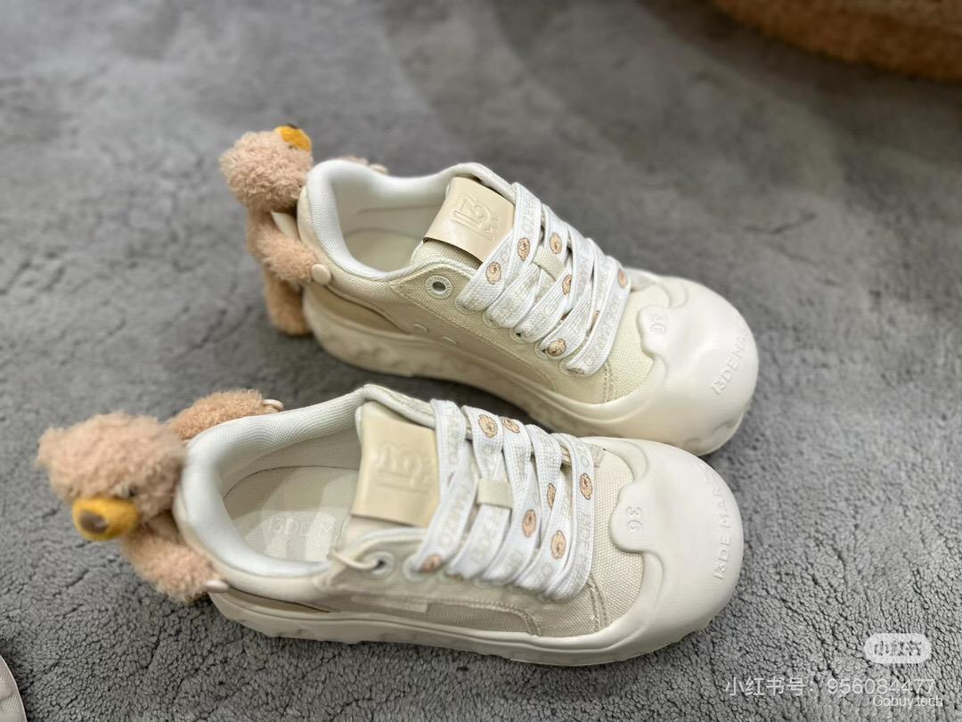 2025 Women 13DE MARZO White Canvas Leather Sneakers 3D Doll KFY00280