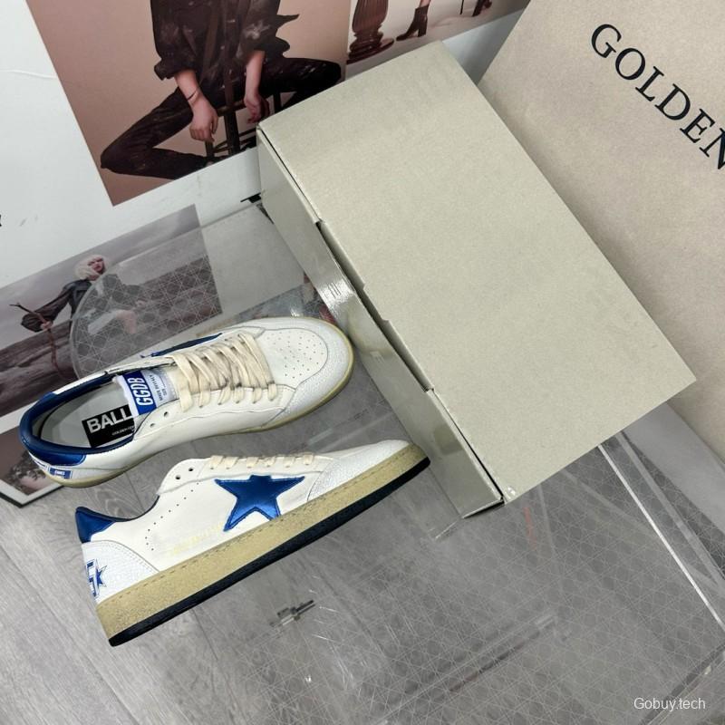 2024 Unisex GGDB White Blue Leather Sneakers MJ00260