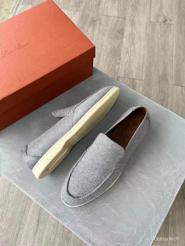 2025 Unisex Le Parmentier Grey Wool Blend Loafers AS00280