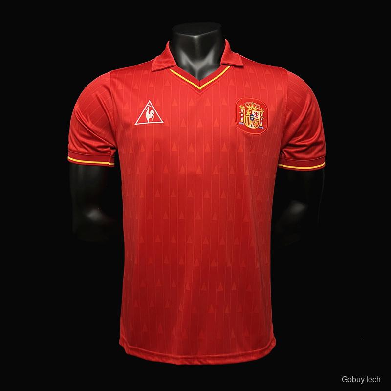 Retro 1988-91 Spain Home  Jersey