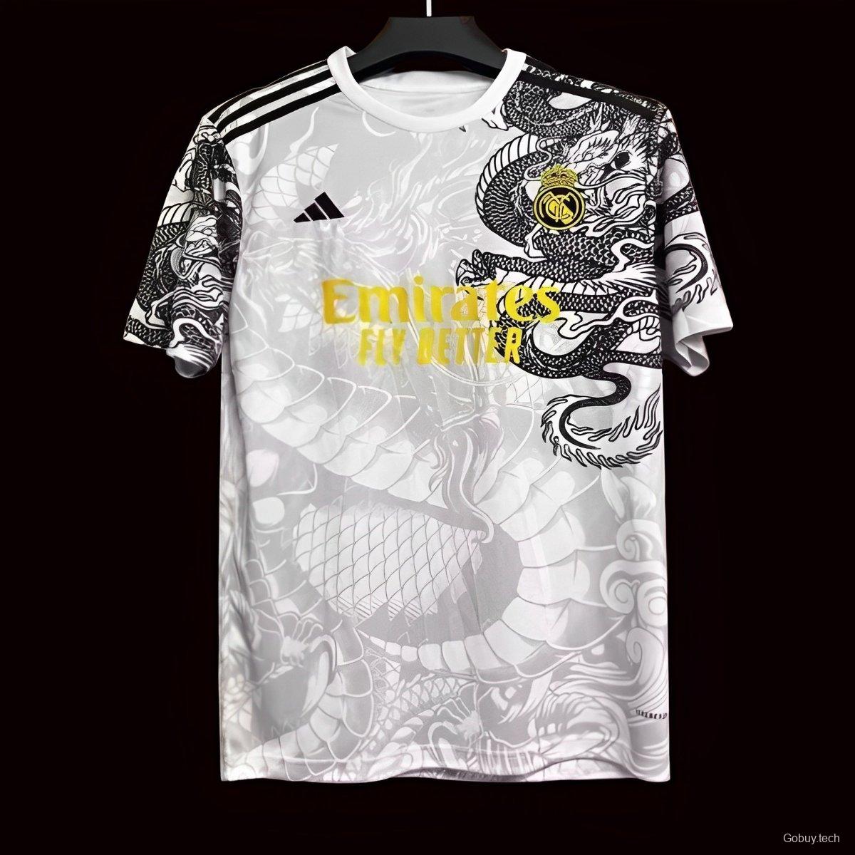 24/25 Real Madrid Black/White Dragon Special Jersey