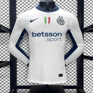 Player Version 24/25 Inter Milan Away White Long Sleeve Jersey